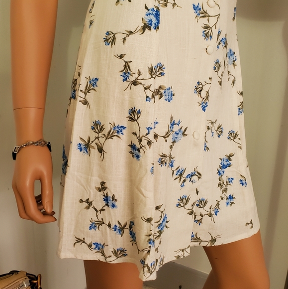 Stunning Lined Linen Floral Dress - Picture 5 of 10
